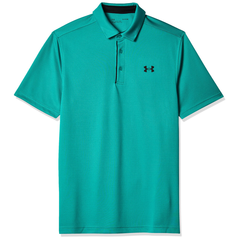 Under Armour Mens Tech golf Polo   (508) Birdie green   Black   Small