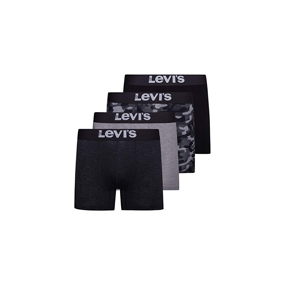 Levi's Mens Boxer Briefs Cotton Stretch Underwear For Men 4 Pack Grey