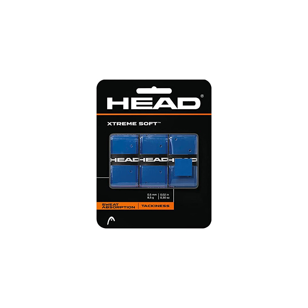 HEAD Xtreme Soft Racquet Overgrip - Tennis Racket Grip Tape - 3-Pack