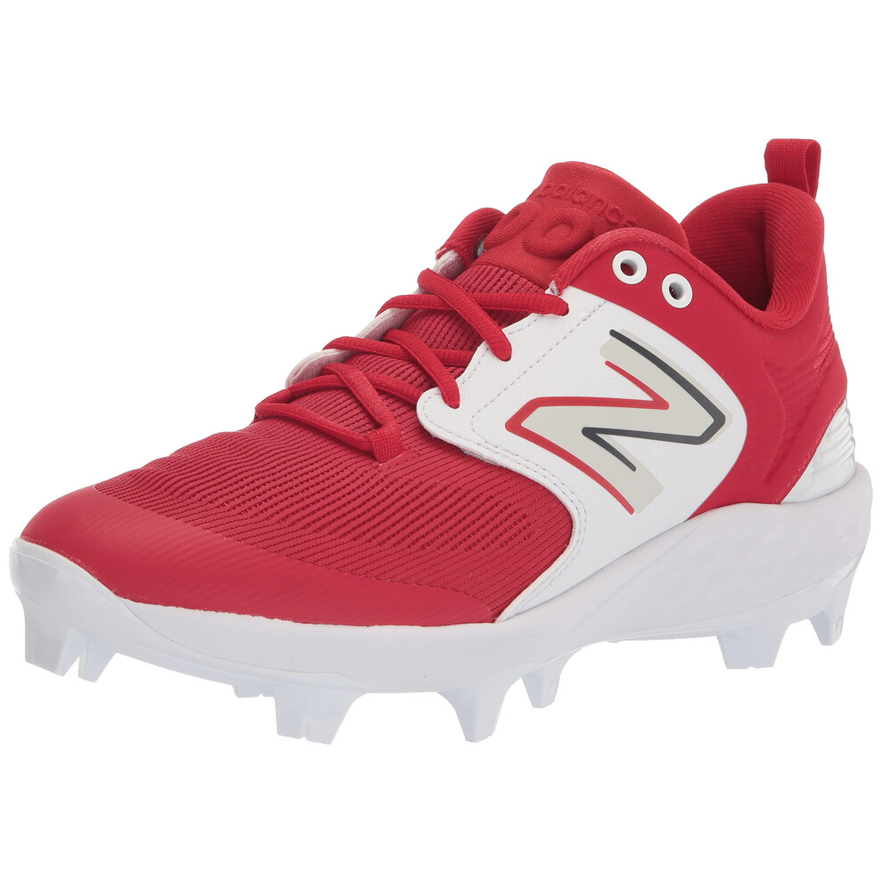 New Balance Men's Fresh Foam 3000 V6 Molded Baseball Shoe  Red/White