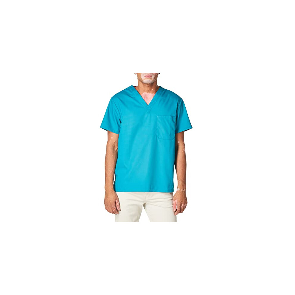 Dickies mens Signature V-neck medical scrubs shirts  Teal Blue  X-Smal