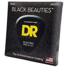 DR Strings Black Beauties BKB-45 Corde per Chitarra Elettrica - Media Gauge, Scala Media