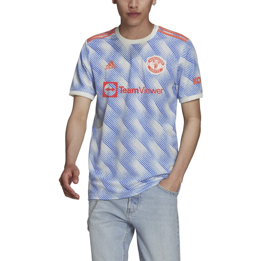 adidas Men's 2021-22 Manchester United Away Jersey (Cloud White  XX-La