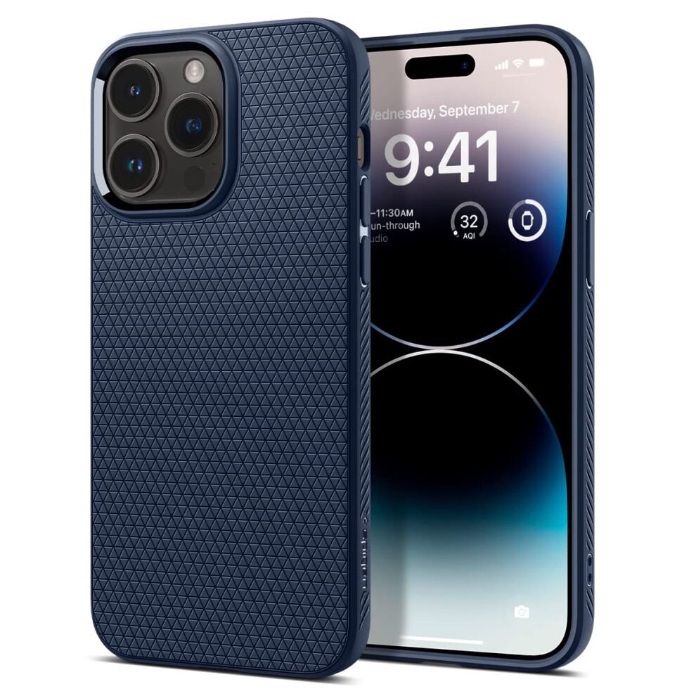 Spigen Liquid Air Armor Designed for iPhone 14 Pro Case (2022) - Navy