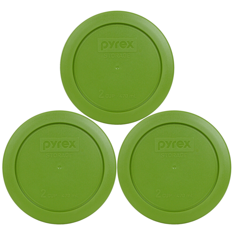 Pyrex 7200-Pc 2 cup Lawn green Storage Lid for glass Bowls (3  Lawn gr