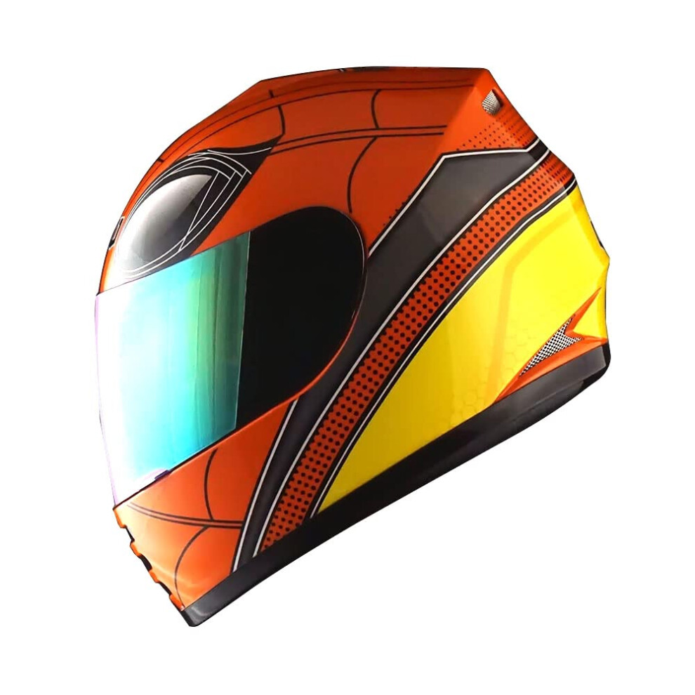 WOW Motorcycle Full Face Helmet Street Bike BMX MX Youth Kids Spider O