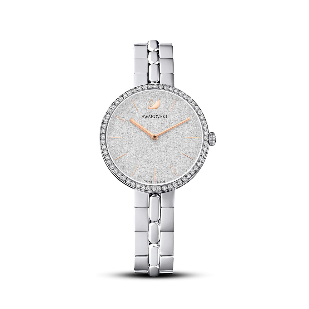 Montre femme SWAROVSKI Cosmopolitan, bracelet en m   tal, acier inoxydable blanc