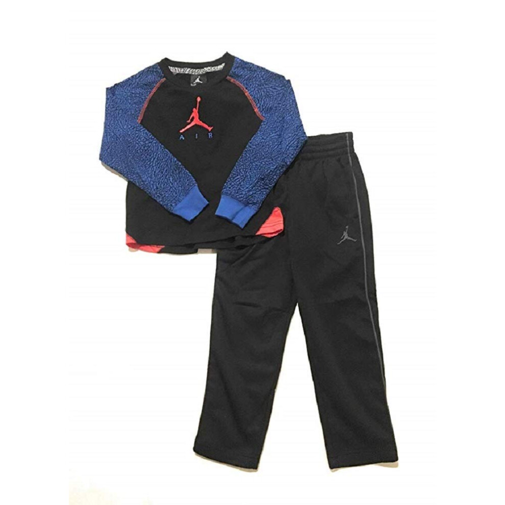 Jordan Jumpman Little Boys Raglan Tee Shirt and Pants Set Black/Blue S