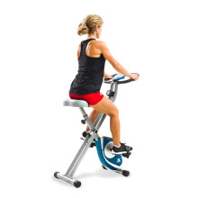 XTERRA Fitness FB150 Folding Exercise Bike Silver 31.5L x 18W x 45.3
