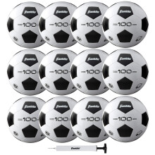 Franklin Sports - Balones de Fútbol Talla 5 F-100 - Adulto - Paquete de 12 con Bomba