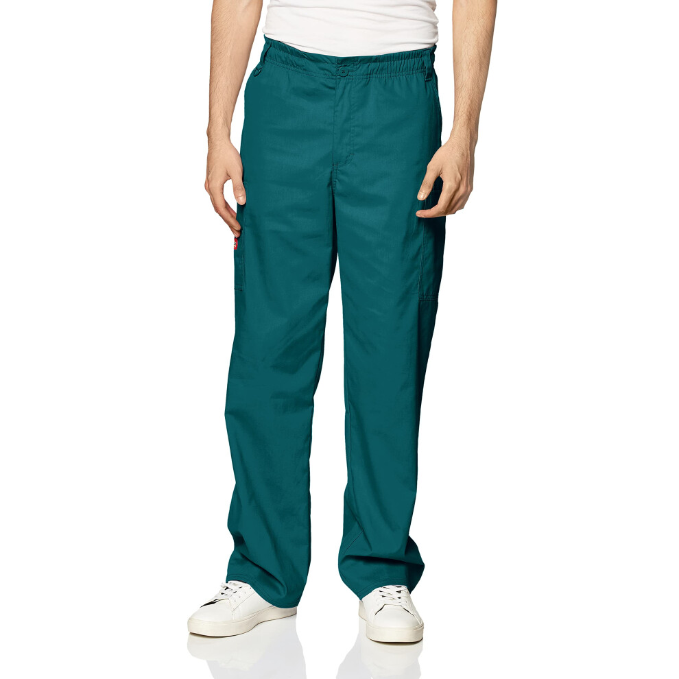 Dickies Mens Big Signature Elastic Waist Scrubs Pant  Hunter  XX-Large