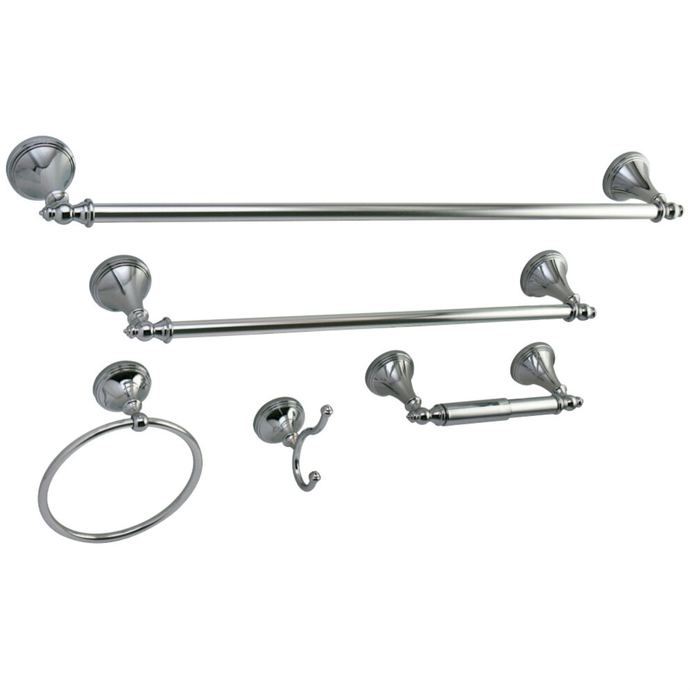 Ensemble d'accessoires de salle de bain 5 pi   ces Kingston Brass BAHK1612478C en acier inoxydable poli