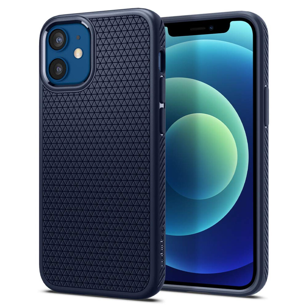 Spigen Liquid Air Armor Designed for iPhone 12 Mini Case (2020) - Navy