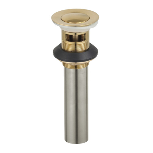 Kingston Brass KB6007 Complement Push-Up Afvoer met Overloop Geborsteld