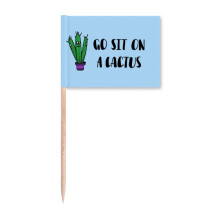Go Sit On A Cactus Art Deco Fashion Toothpick Flags Marker Topper Party Decoration