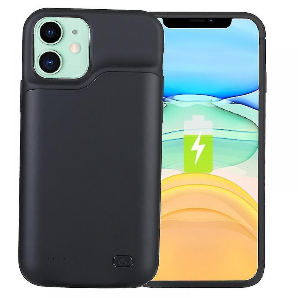 (Black, For iPhone 11-6.1inch) 6200mah Battery Charging Case For Iphone 11/11 Pro/11 Pro Max, Rechargeable Full Package Portable External Battery Case Blue
