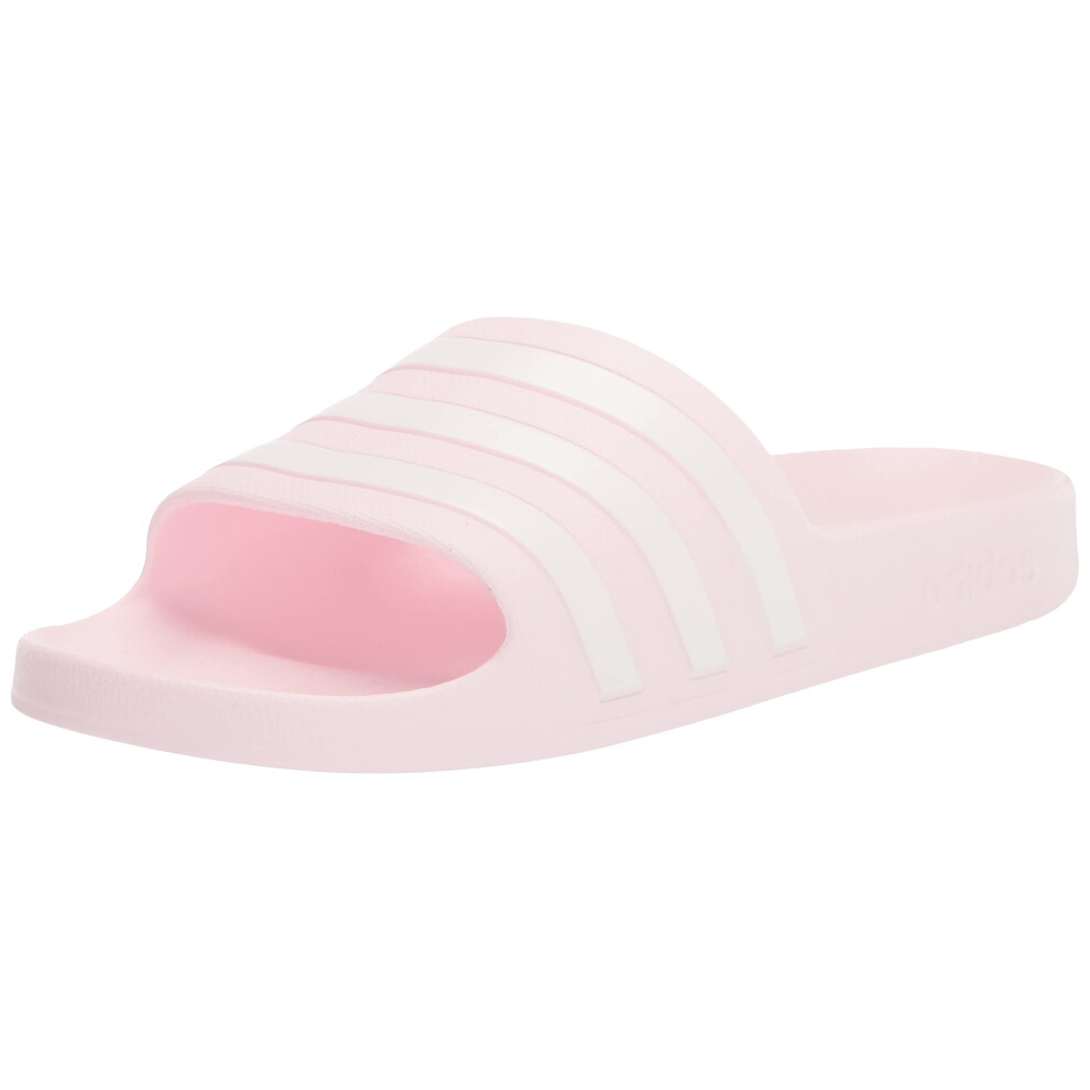 adidas Women's Adilette Aqua Slides Sandal  Almost Pink/White/Almost P