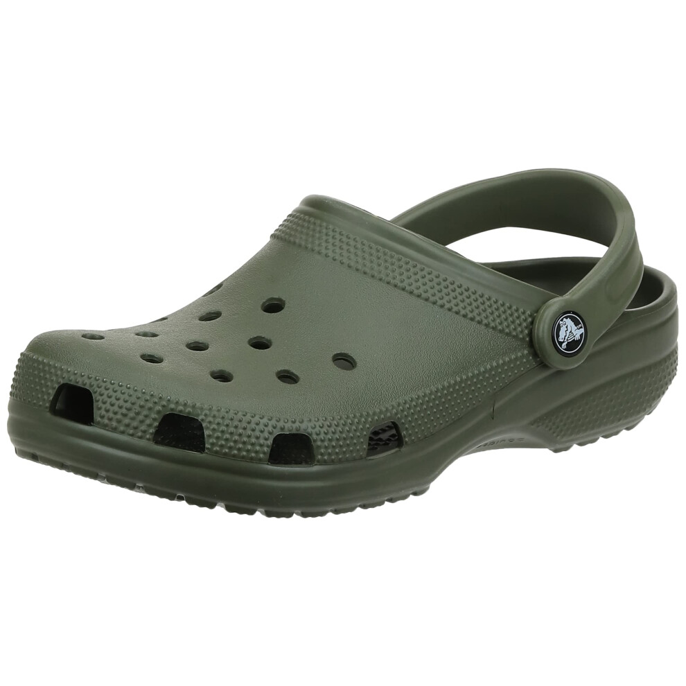 Crocs Unisex-Adult Classic Clogs (Best Sellers)  Army Green  12 Men/14