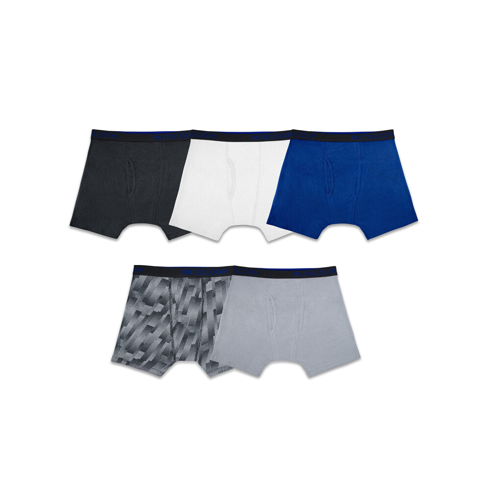 Fruit of the Loom Big Breathable Boxer Briefs  Boy-5 Pack-cotton Mesh