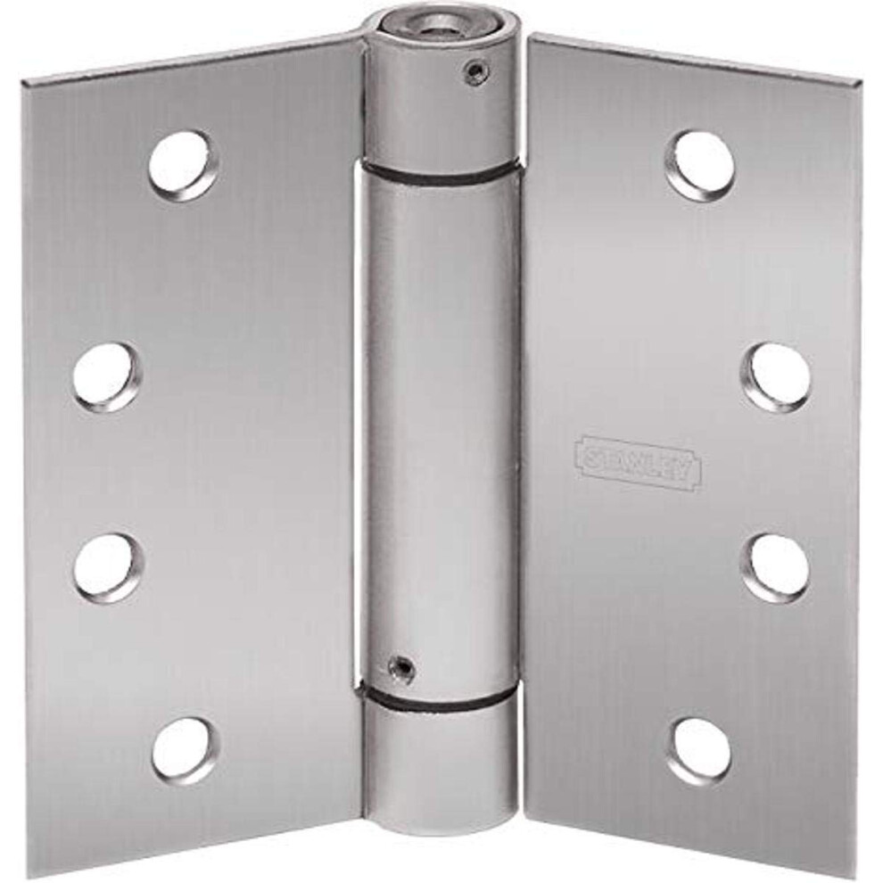 STANLEY 2060R 4X4 26D STL Spring Door Hinge  Satin Chrome  Steel  4""