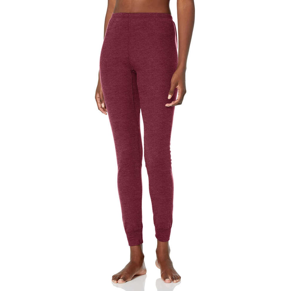 Fruit of the Loom Women's Micro Waffle Thermal Bottom  Large  Merlot H