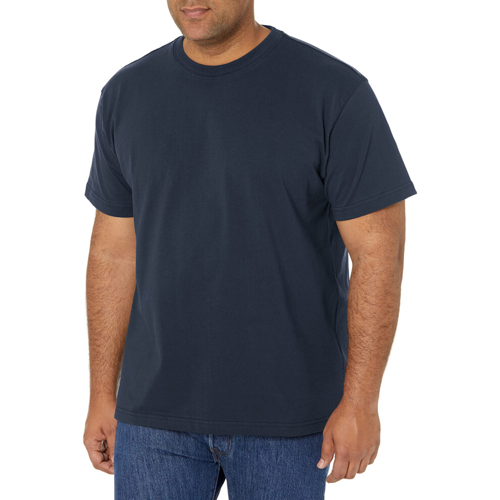 Dickies Men's Big and Tall Short Sleeve Heavyweight Crew Neck  Dark Na