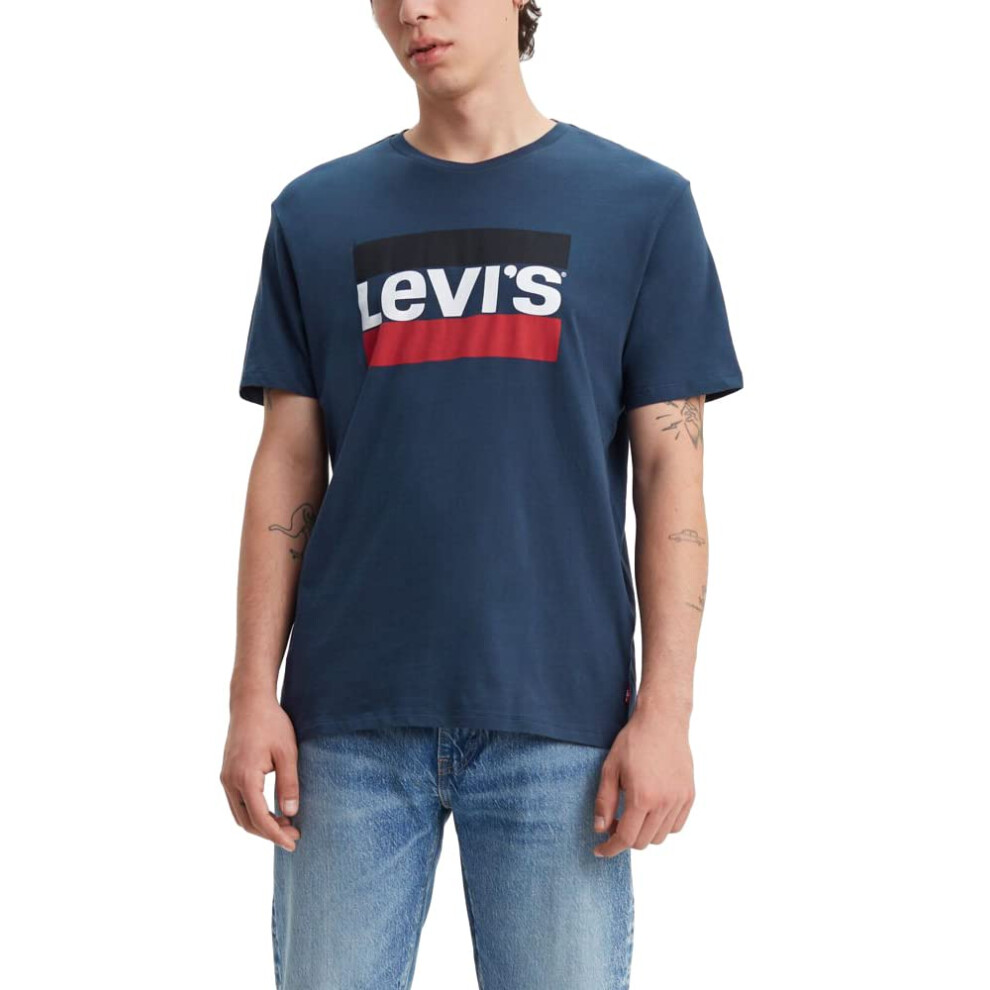 Levi's Men's Graphic Tees  (New) 84 Sportswear Logo Blue Dress Blues