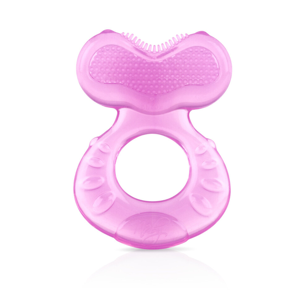 Nuby Silicone Teethe-eez Teether with Bristles  Includes Hygienic Case