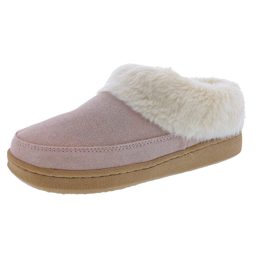 Clarks Women's Faux Fur Clog Indoor and Outdoor Slipper (9 M US  Light