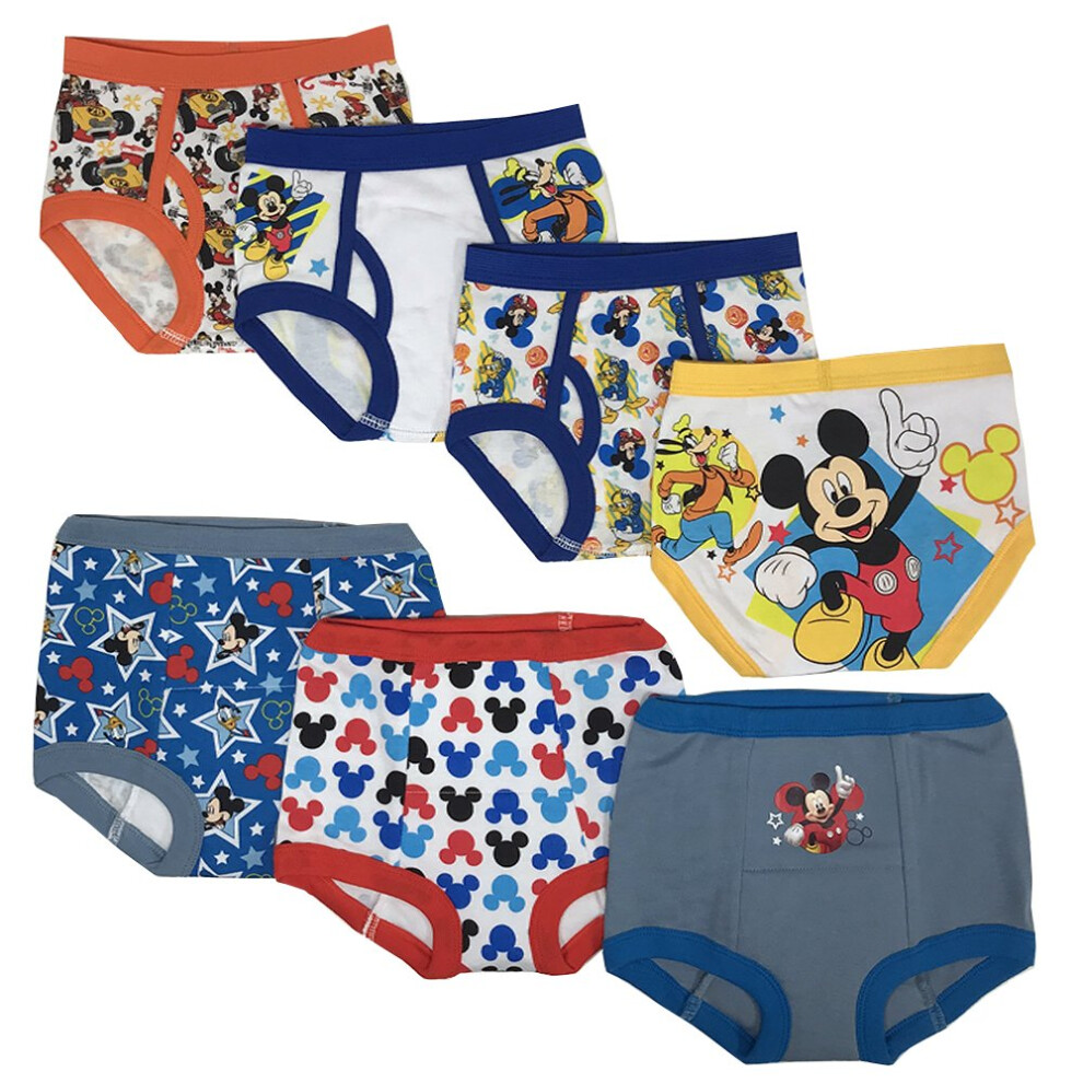 Disney Boys Mickey Mouse Potty Training Pants Multipack 7-Pack Size 2T