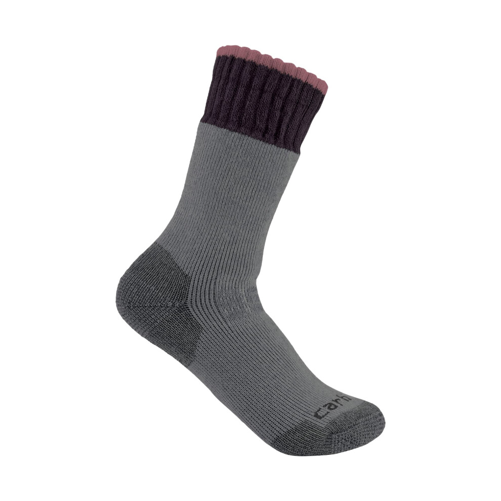 Carhartt Women's Heavyweight Synthetic-wool Blend Boot Socks  Grey  Sm