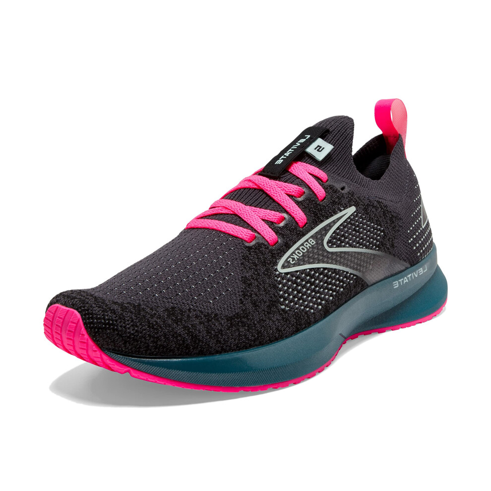 Brooks WomenAs Levitate StealthFit 5 Neutral Running Shoe - BlackBlueP