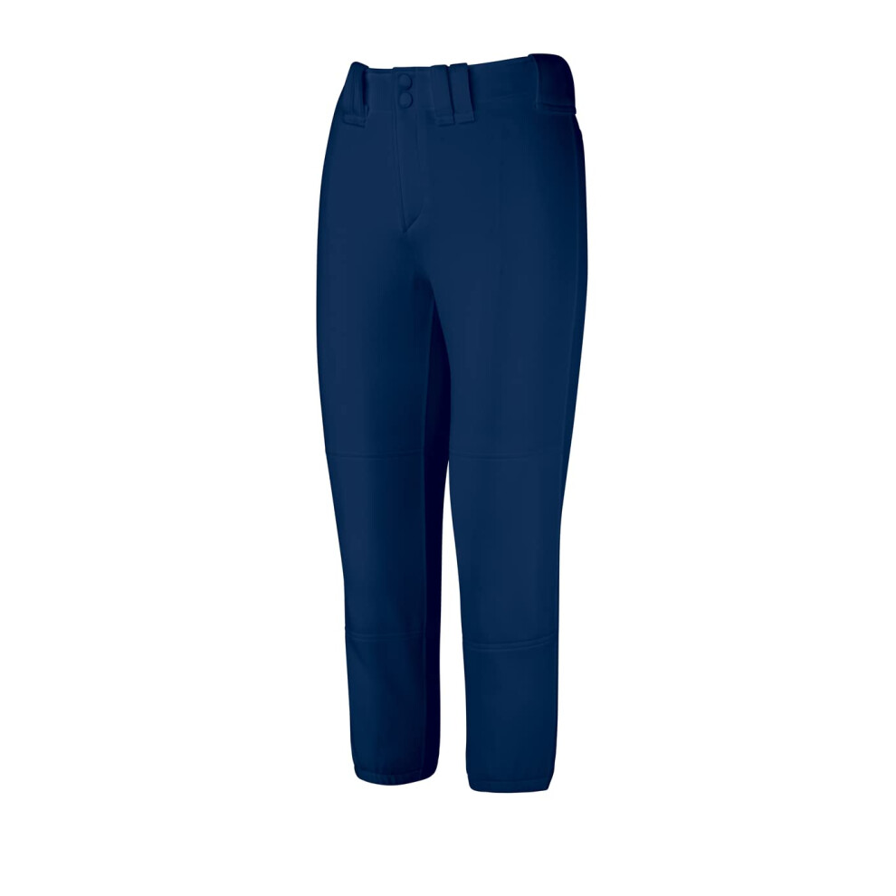 Mizuno Girls Youth Belted Low Rise Fastpitch Softball Pant  Navy  Yout