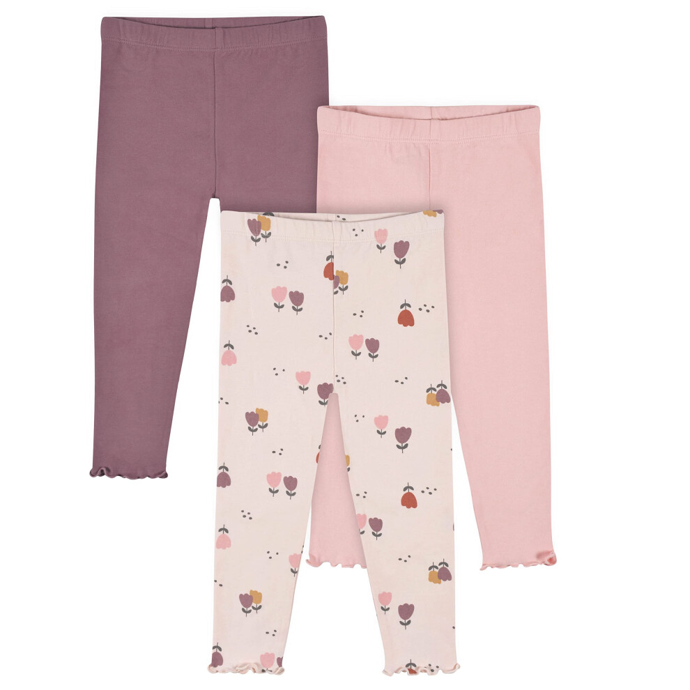 gerber Baby girls Toddler Multi-Pack Premium Pants Leggings  Tulip  18