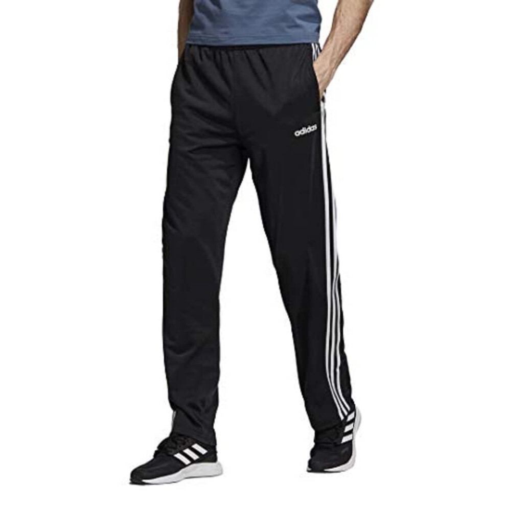 adidas Men's Tall Size Essentials 3-Stripes Tricot Pants  Black/White