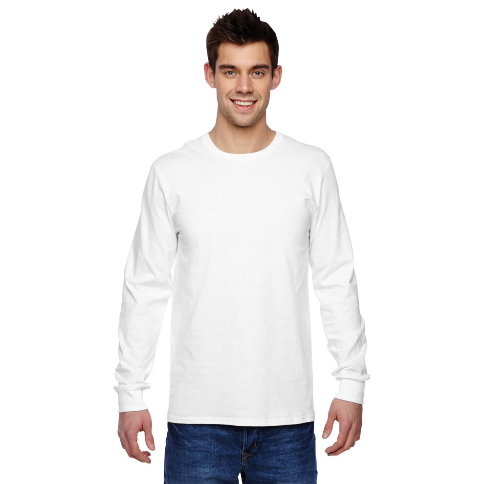 Fruit Of The Loom Mens Valueweight crew Neck Long Sleeve T-Shirt (3XL