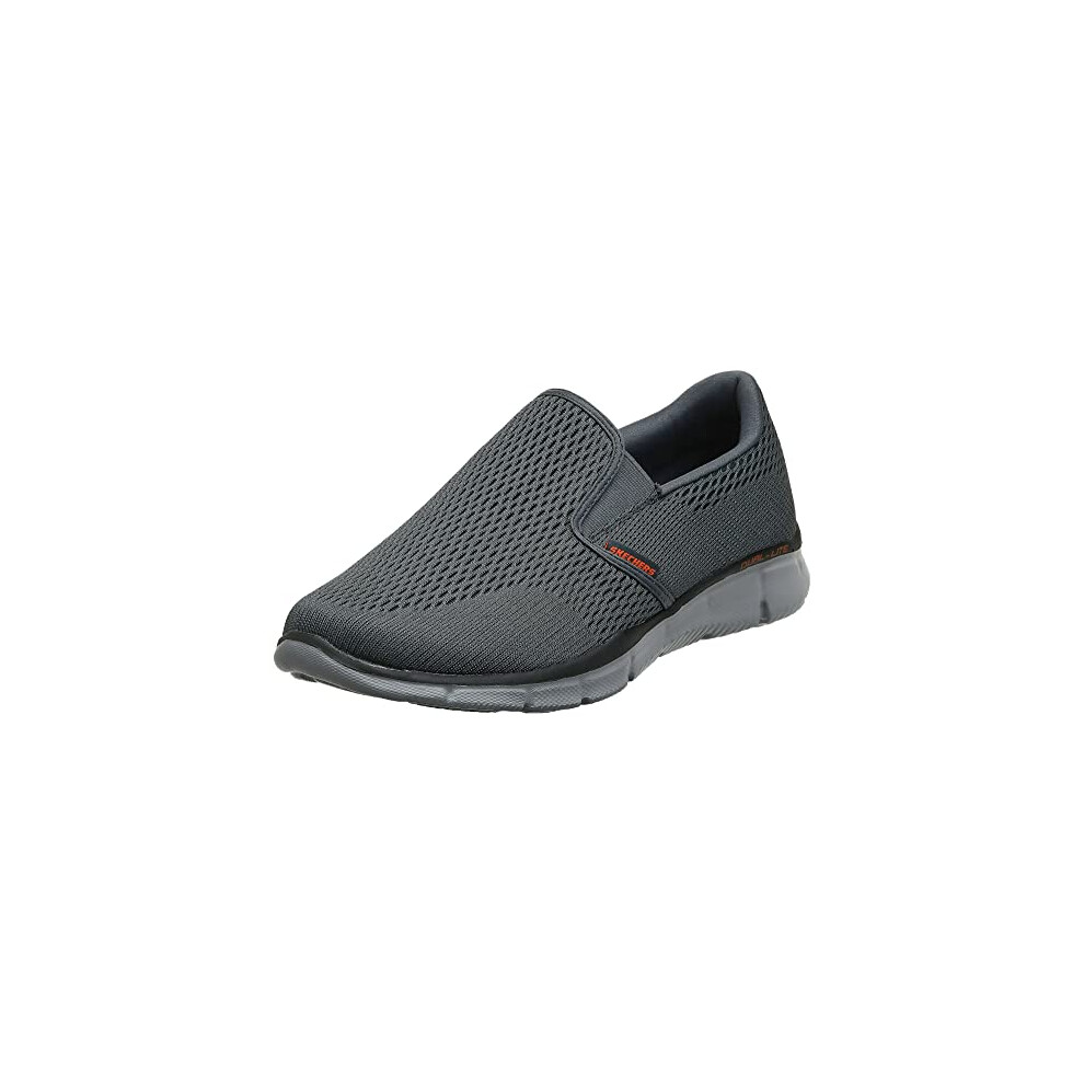 Skechers Men's Equalizer Double Play Slip-On Loafer Charcoal/Orange 10