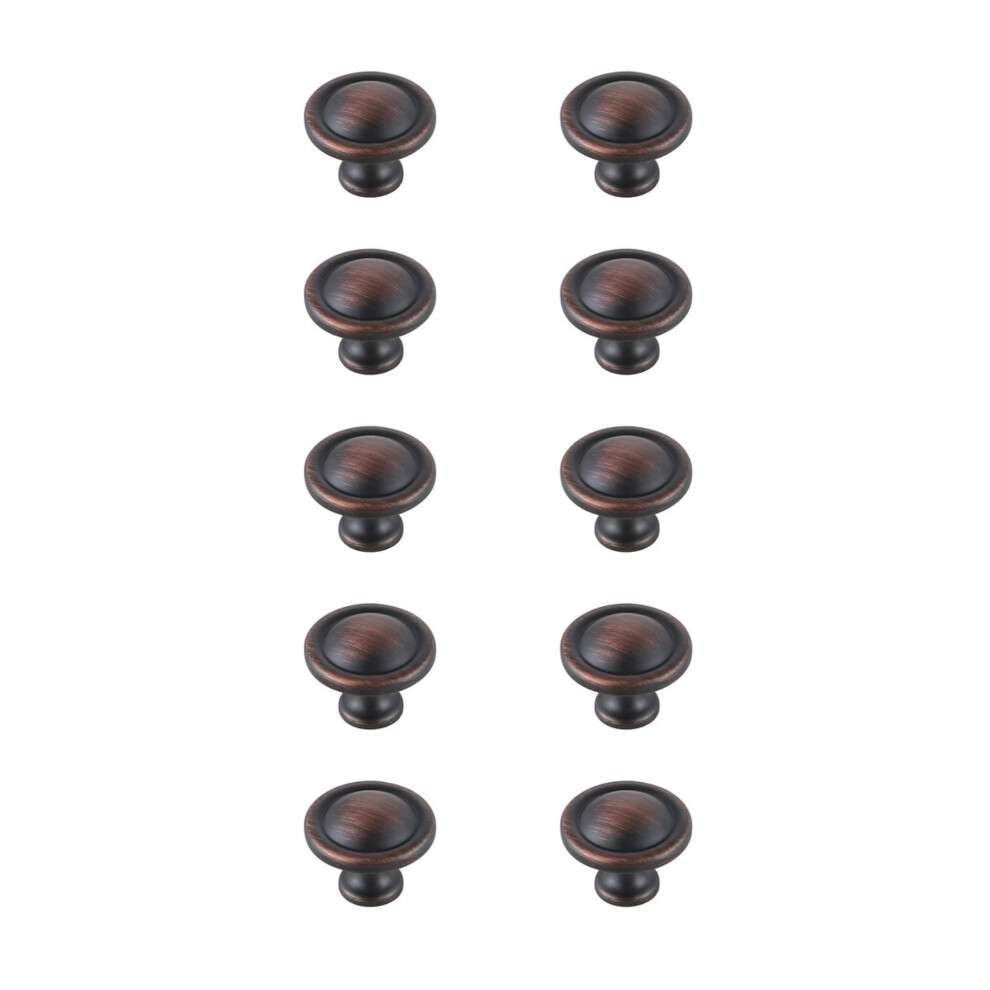 Garlande 1.2"""" Diameter Oil-Rubbed Bronze Mushroom Knob Multipack (Set 196683006337