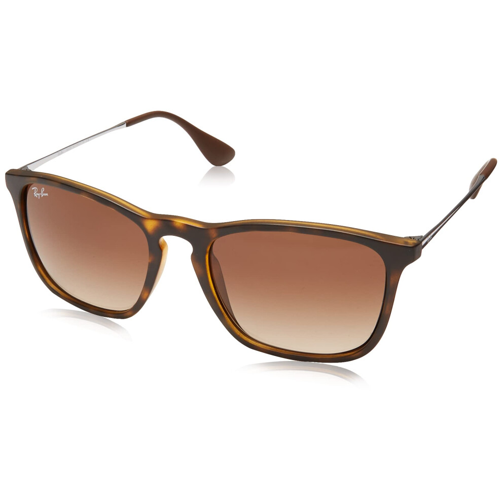 Ray-Ban RB4187 chris Square Sunglasses  Rubber Havanagradient Brown  O