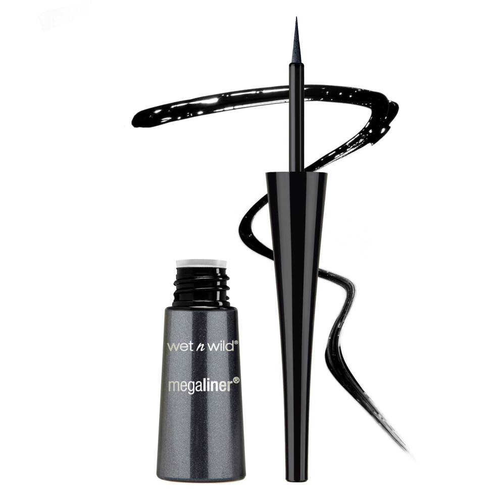 Wet n Wild Megaliner Liquid Eyeliner 871a Black  012 Ounce 146781 (Pac