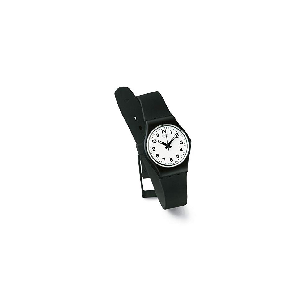 Swatch Mens None Quartz Plastic Strap  Black  12.5 Casual Watch (Model