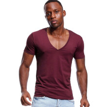 Mly V nyak frfi pl mlyen dekoltlt Vneck Invisible Tee Vee Top bord vrs L