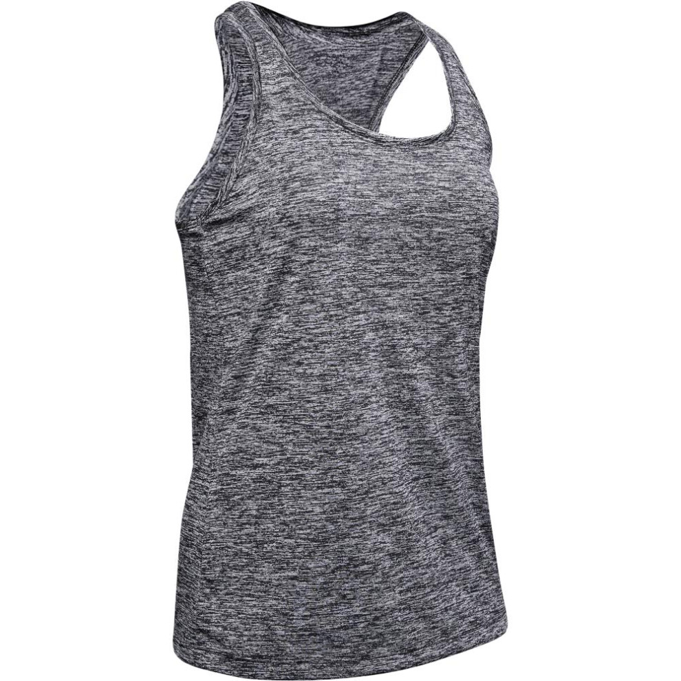 Under Armour Women's Tech Twist Tank Top   Black (001)/Metallic Silver