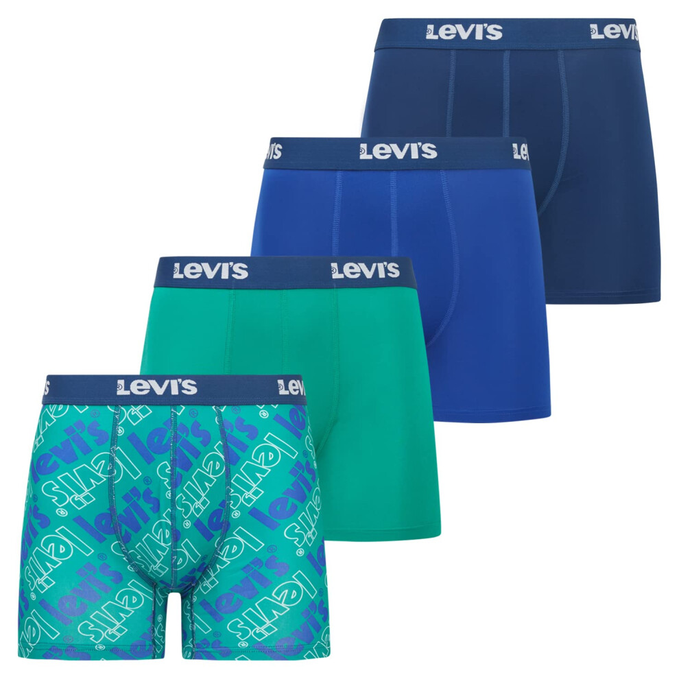 Levi's Mens Underwear Microfiber Boxer Brief for Men Ultra Soft 4 Pack