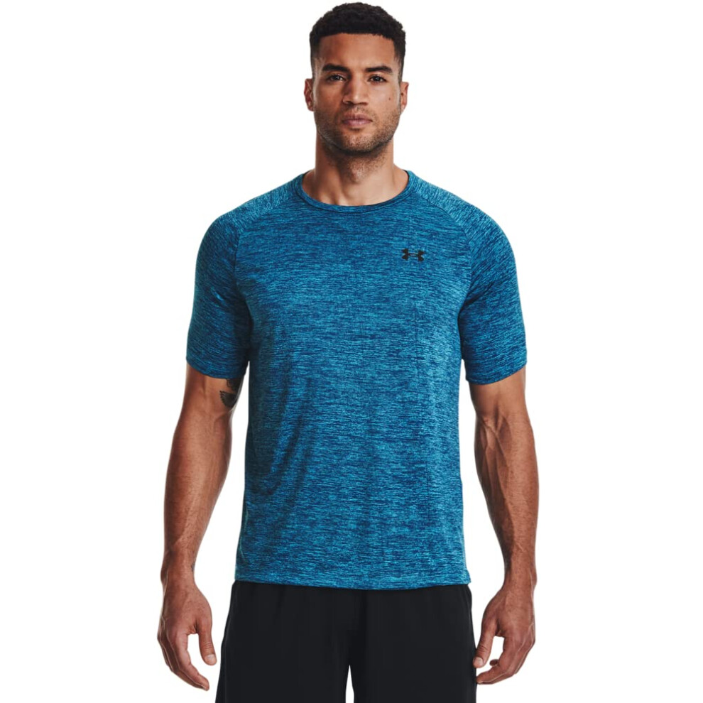 Under Armour mens Tech 20 Short-Sleeve T-Shirt   (421) capri   Black