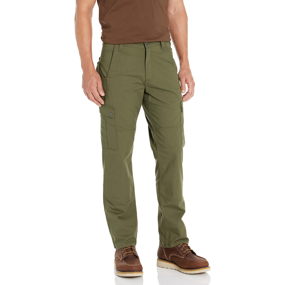 Carhartt Men's Rugged Flex Relaxed Fit Ripstop Cargo Work Pant  Basil