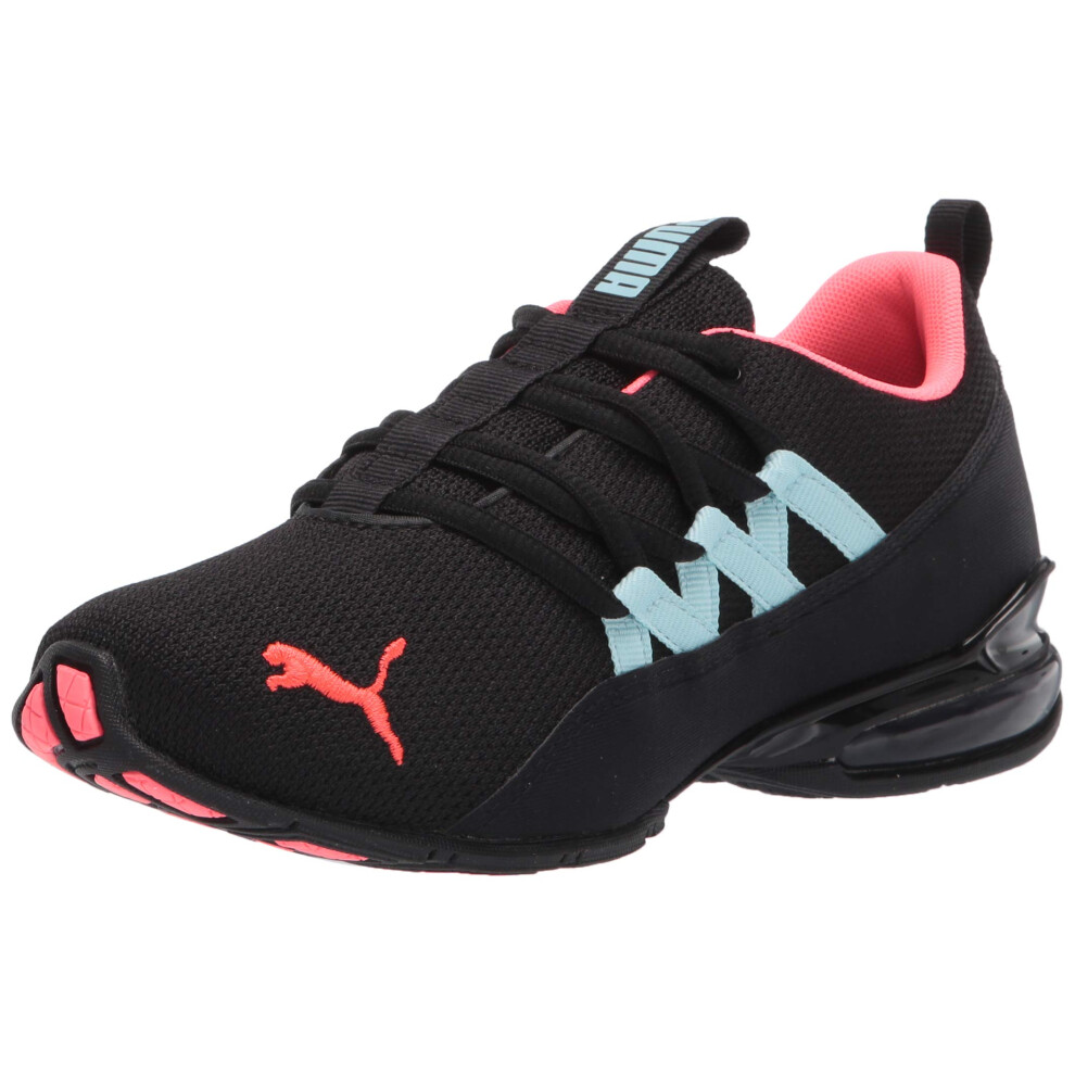 PUMA womens Riaze Prowl Running Shoe  Puma Black-ignite Pink-aquamarin