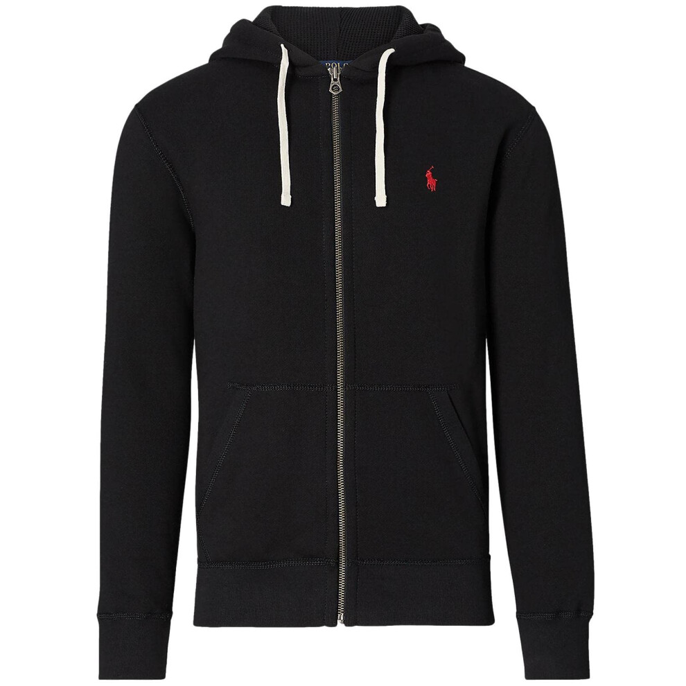 Polo Ralph Lauren Classic Full-Zip Fleece Hooded Sweatshirt - L - Blac