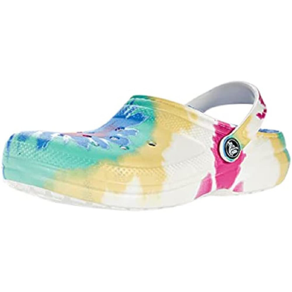 crocs Kids classic Tie Dye Lined clog Kids Slippers  Pastel Tie Dye  6