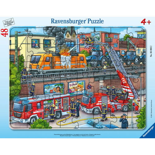 Ravensburger Puslespil 48 Brandbil Redningsramme